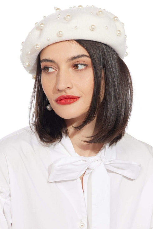 Pearl Beret Hat
